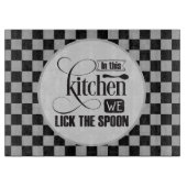 スプーンおもしろいワードのアートキッチンをなめる カッティングボード (正面)