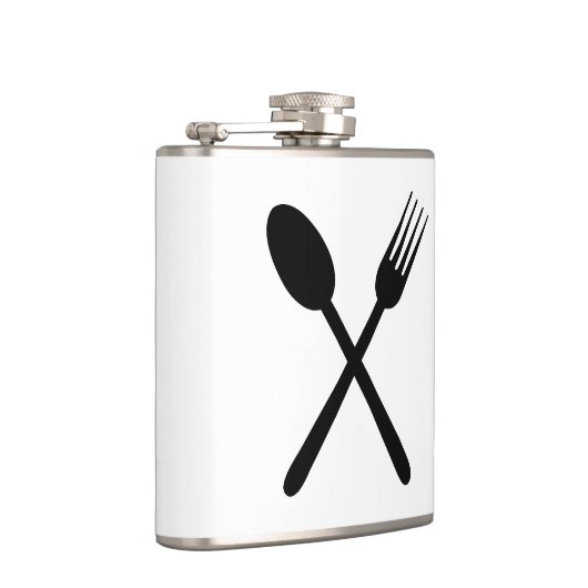 スプーンおよびフォークのセットによって交差させるグルメ愛食事用器具類の芸術 フラスク (右)