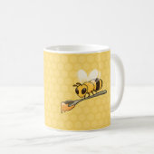 スプーンでのミツバチの働き コーヒーマグカップ (正面右)