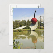 スプーンとさくらんぼ ポストカード (正面/裏面)