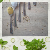 スプーンのスパイス，ティースプーン，料理料理 キッチンタオル (折り畳み)