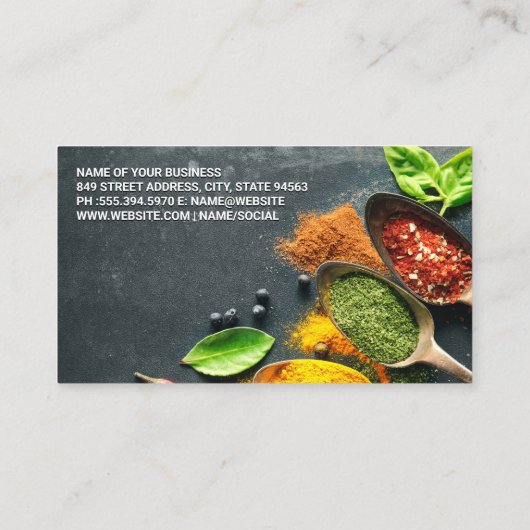 スプーンのスパイス 名刺 (裏面)