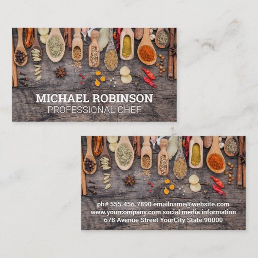 スプーンのスパイス 名刺 (正面/裏面)