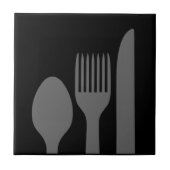 スプーンのナイフのフォークのグラフィック タイル (正面)