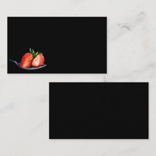 スプーンの名刺のおいしいいちご 名刺 (正面/裏面)