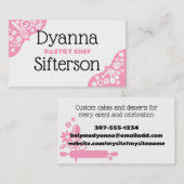 スプーンの測定ベーカーのシェフ名刺 名刺 (正面/裏面)