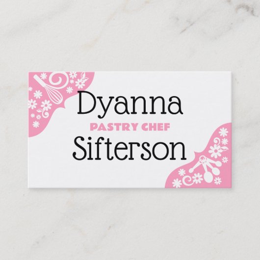 スプーンの測定ベーカーのシェフ名刺 名刺 (正面)