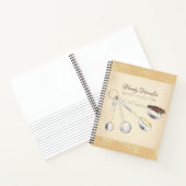 スプーンの測定用個人用料理本レシピノート ノートブック (内部)