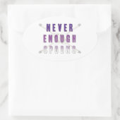 スプーンは決して十分ではない 楕円形シール (バッグ)