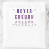 スプーンは決して十分ではない 長方形シール (バッグ)