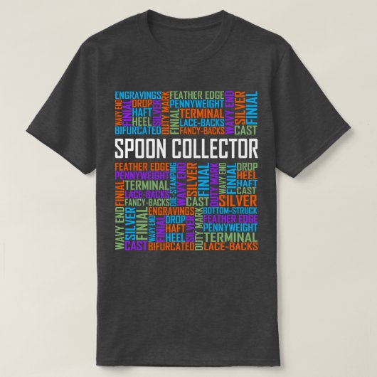 スプーンコレクター語 Tシャツ (デザイン正面)