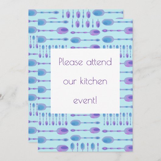 スプーンズキッチンイベント招待状 招待状 (正面/裏面)