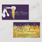 スプーンパン屋のパティシエ職人のケーキの測定 名刺 (正面/裏面)