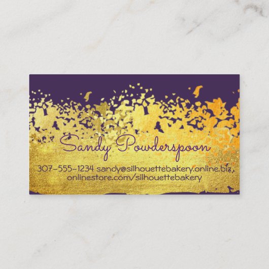 スプーンパン屋のパティシエ職人のケーキの測定 名刺 (裏面)