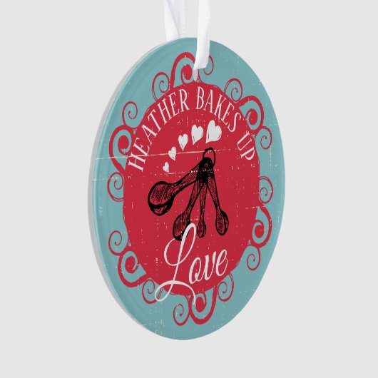 スプーンベーキングパーソナライズされたクリスマス オーナメント (正面)