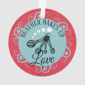 スプーンベーキングパーソナライズされたクリスマス オーナメント (裏面)