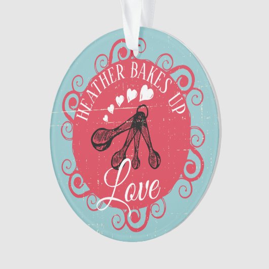 スプーンベーキングパーソナライズされたクリスマス オーナメント (正面)