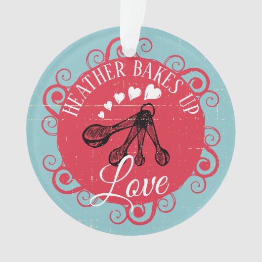 スプーンベーキングパーソナライズされたクリスマス オーナメント (正面)