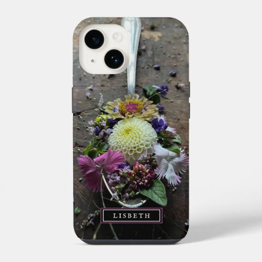 スプーン一杯の花 iPhoneケース iPhone 14ケース (裏面)