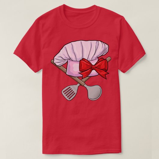 スプーン付きシェフハット Tシャツ (デザイン正面)