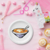 スプーン入りトマトスープ丼 ペーパープレート (パーティー)