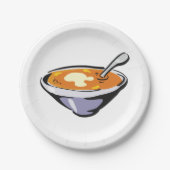 スプーン入りトマトスープ丼 ペーパープレート (正面)