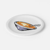 スプーン入りトマトスープ丼 ペーパープレート (アングル)