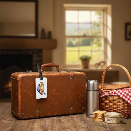 スプーン入りトマトスープ丼 ラゲッジタグ