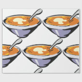 スプーン入りトマトスープ丼 ラッピングペーパー (フラット)