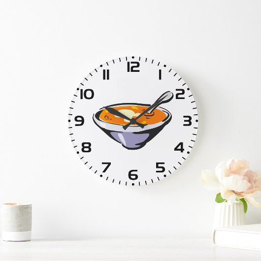 スプーン入りトマトスープ丼 ラージ壁時計