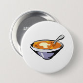スプーン入りトマトスープ丼 缶バッジ (正面&裏面)