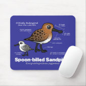 スプーン勘定書を出されたシギの統計量 マウスパッド (マウス)
