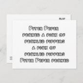 スプーン化された舌のツイスター – Peter Piper ポストカード (正面/裏面)