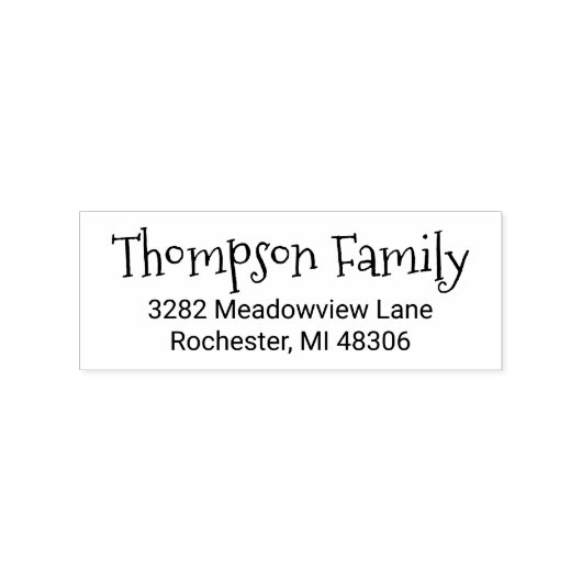 スプーン文字 |差出人住所 ラバースタンプ (インプリント)