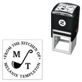 スプーン杓子 「キッチンより」名前のイニシャル セルフインキングスタンプ (インサイチュ)