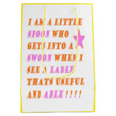 スプーン滝は柄杓とナイフに恋をする ミディアムペーパーバッグ (裏面)