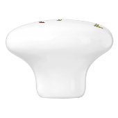 スプーン走子供部屋デコール付き皿 セラミックノブ (側面)