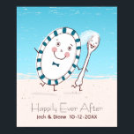 スプーン走遠くにビーチ結婚式付き皿 ポスター<br><div class="desc"></div>