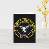 スプーン&クロッポットクラブおもしろい狩りデザイン カード (黄色い花)