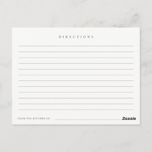 スプーン フォーク フラワーレシピ ブライダルシャワー ポストカード (裏面)