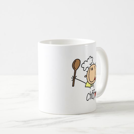 スプーンTシャツとギフト付きシェフ コーヒーマグカップ (正面右)