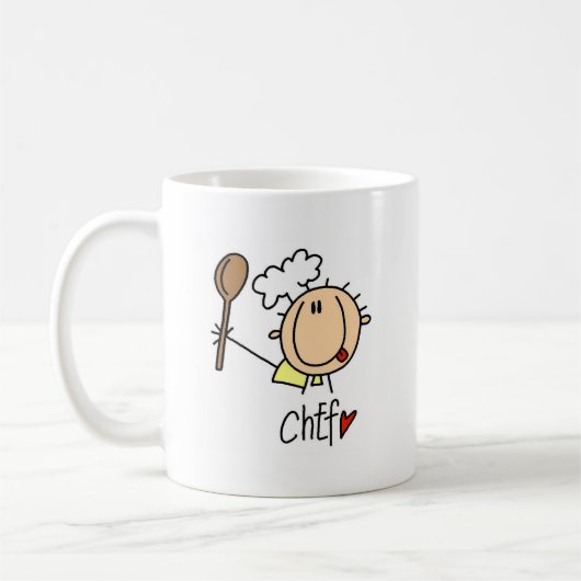 スプーンTシャツとギフト付きシェフ コーヒーマグカップ (左)
