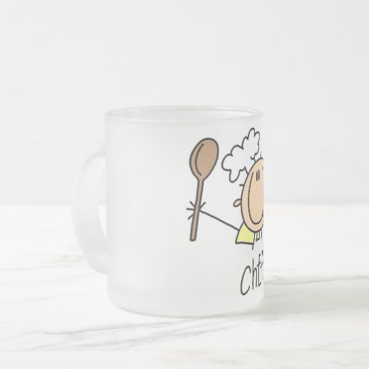 スプーンTシャツとギフト付きシェフ フロストグラスマグカップ (正面左)