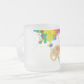 スプ絵を描ス、ブラシ フロストグラスマグカップ (正面左)