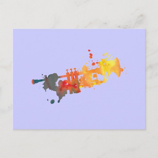 スプ絵を描ラットトランペット ポストカード (正面)