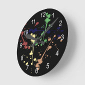 スプ絵を描ラット時計 ラウンド壁時計 (傾斜)