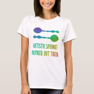 「スプ芸術的ーニー!でインスパイアも、疲れてる」 虹 Tシャツ