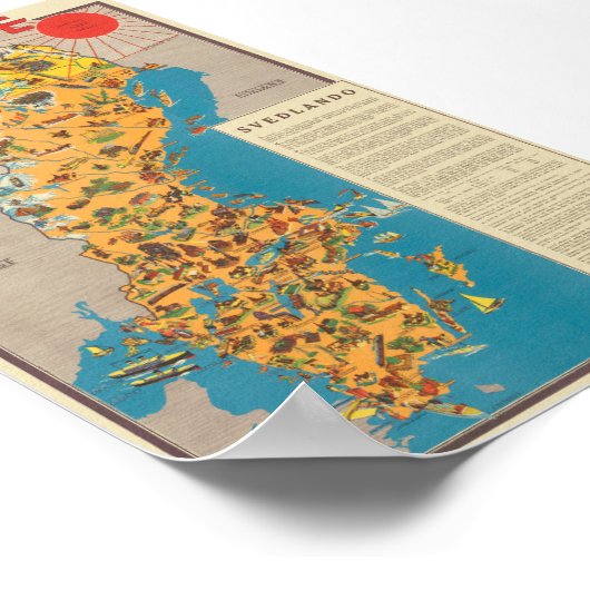 スベリージスウェーデンヴィンテージポスター1931 ポスター (角)