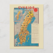 スベリージスウェーデンヴィンテージポスター1931 ポストカード (正面)