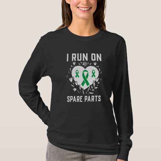 スペアパーツ 肝臓 愛 ドナー臓器移植で動く Tシャツ (正面)